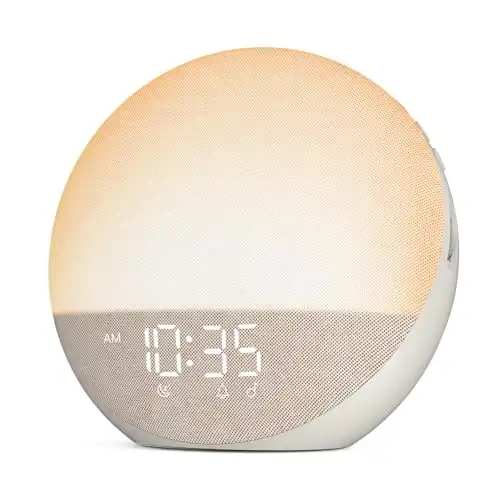 Sunrise Alarm Clock White Noise Machine: Natural Wake Up Light