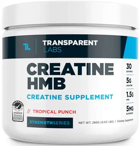 Transparent Labs Creatine HMB - Creatine Monohydrate Powder with HMB for Muscle Growth