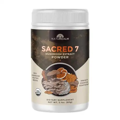 Naturealm Sacred 7 Organic Mushroom Powder for Coffee