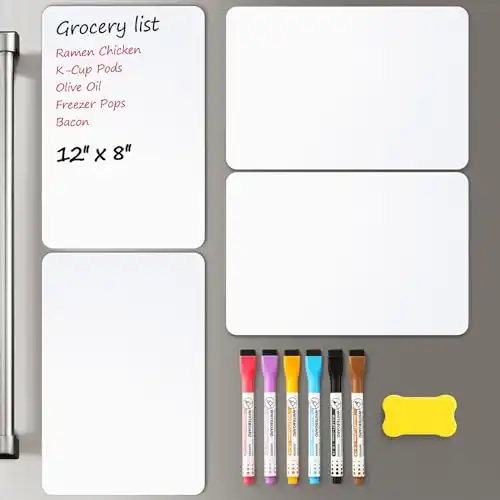 4 PACK Magnetic Dry Erase Board Sheet for Fridge