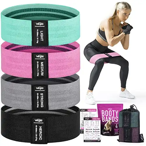 Glute, Hip & Thigh Resistance Bands with Workout Guide